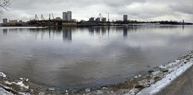 Plantilla Foto Panorámica Agua Cielo - para OffiDocs