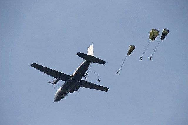 Free download Parachute Bundeswehr Aircraft -  free free photo or picture to be edited with GIMP online image editor