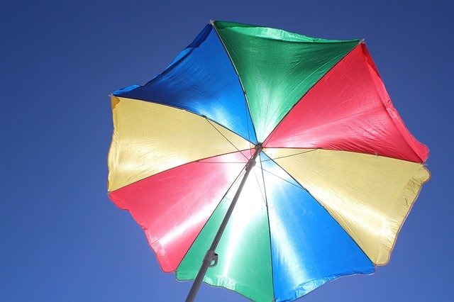 Free download parasol sun protection blue sky free picture to be edited with GIMP free online image editor