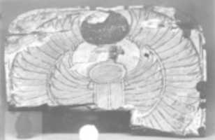 Free download Part of cartonnage from mummy depicting a falcon wearing a sun disk free photo or picture to be edited with GIMP online image editor