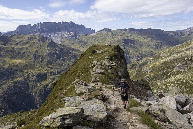 Free download peak man hiking trekking hiker free picture to be edited with GIMP free online image editor