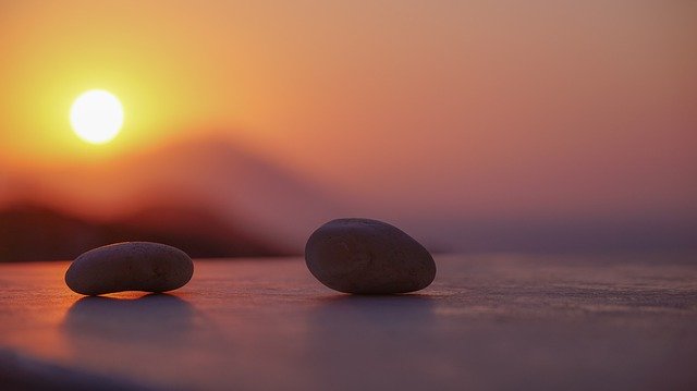 Free download pebbles sunset sky relax dusk free picture to be edited with GIMP free online image editor