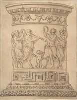 Free download Pedestal with Relief Carving of a Bacchanal with Ornamental Borders. free photo or picture to be edited with GIMP online image editor