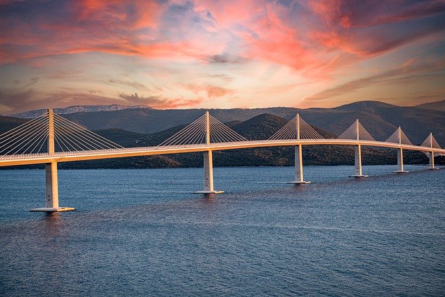 Free download peljesac bridge peninsula landscape free picture to be edited with GIMP free online image editor