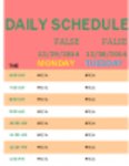 Free download Personal Daily Schedule Template Doc Microsoft Word, Excel or Powerpoint template free to be edited with LibreOffice online or OpenOffice Desktop online