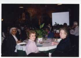 Free download Photograph, AAUW Meeting on Childcare, February 1999, Women Seated at Table free photo or picture to be edited with GIMP online image editor