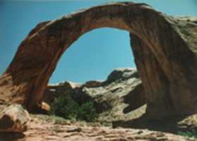 Free download Physical photo of Rainbow Bridge National Monument arch free photo or picture to be edited with GIMP online image editor