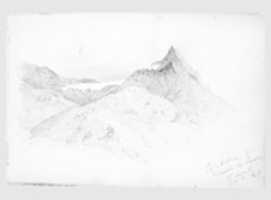 Free download Piz Albris and Glacier du Paradis, St. Moritz,(from Switzerland 1869 Sketchbook) free photo or picture to be edited with GIMP online image editor