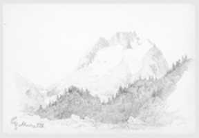 Free download Piz Muretto, St. Moritz (from Switzerland 1869 Sketchbook) free photo or picture to be edited with GIMP online image editor