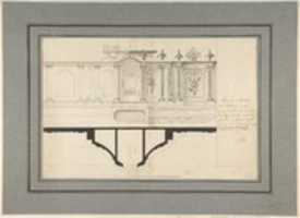 Free download Plan and Elevation of the Capuchin Tabernacle of Luneville free photo or picture to be edited with GIMP online image editor