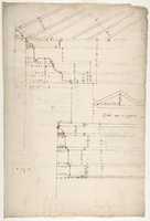 Free download Portico Octavia, pediment and entablature, elevation; pediment, elevation (recto)  Temple of Antoninus and Faustina,  entablature, elevation (verso) free photo or picture to be edited with GIMP online image editor