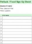 Free download Potluck Sign Up Sheet DOC, XLS or PPT template free to be edited with LibreOffice online or OpenOffice Desktop online