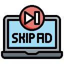 Press skip ad button!  screen for extension Chrome web store in OffiDocs Chromium