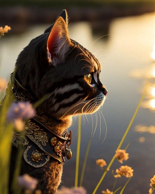 Free download princess cat outdoors sunset free picture to be edited with GIMP free online image editor