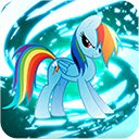 Rainbow Dash Theme  screen for extension Chrome web store in OffiDocs Chromium