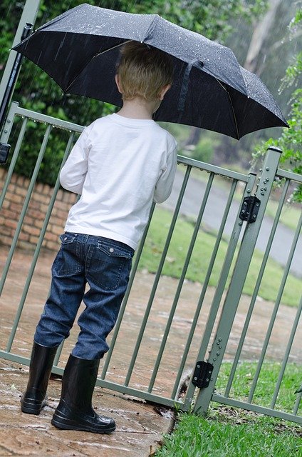 Download gratuito Rain Umbrella Boy - foto o immagine gratuita da modificare con l'editor di immagini online di GIMP