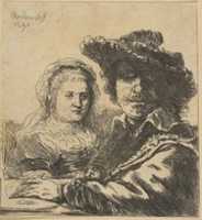 Free download Rembrandt and his Wife free photo or picture to be edited with GIMP online image editor