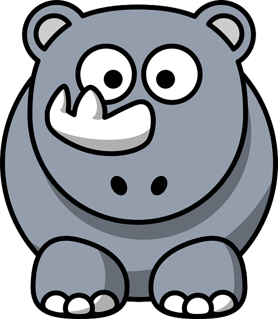 Free download Rhinoceros Baby Face - Free vector graphic on Pixabay free illustration to be edited with GIMP free online image editor