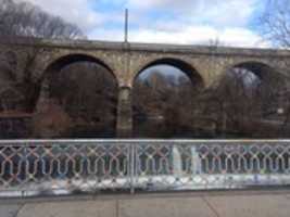 Free download Ridge Avenue Bridge and Wissahickon Falls in February 2019 free photo or picture to be edited with GIMP online image editor