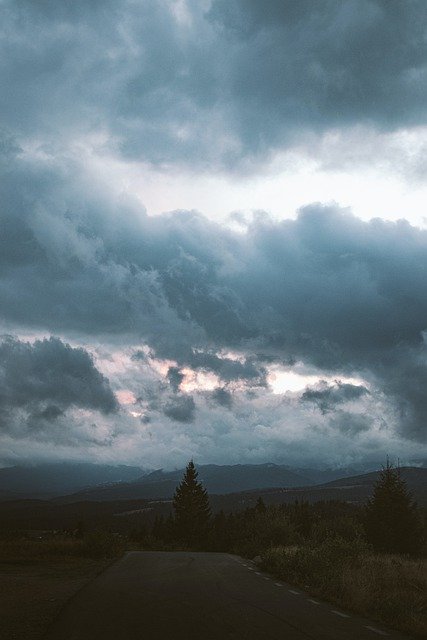 Free download road mountains countryside sky free picture to be edited with GIMP free online image editor