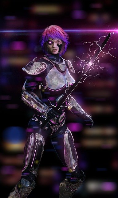 Free download robot cyborg sword woman free picture to be edited with GIMP free online image editor