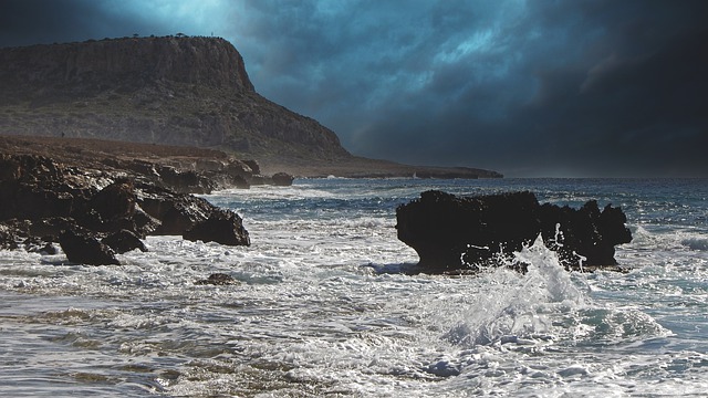 Free download rocky coast storm sea ocean rocks free picture to be edited with GIMP free online image editor