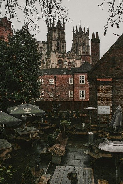 Free download rooftop cafe york minster buildings free picture to be edited with GIMP free online image editor