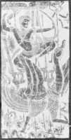 Free download Rubbing of a Figure of Skanda, the God of War free photo or picture to be edited with GIMP online image editor