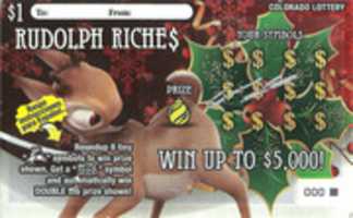 Free download Rudolph Riches Colorado Lottery scratchcard free photo or picture to be edited with GIMP online image editor