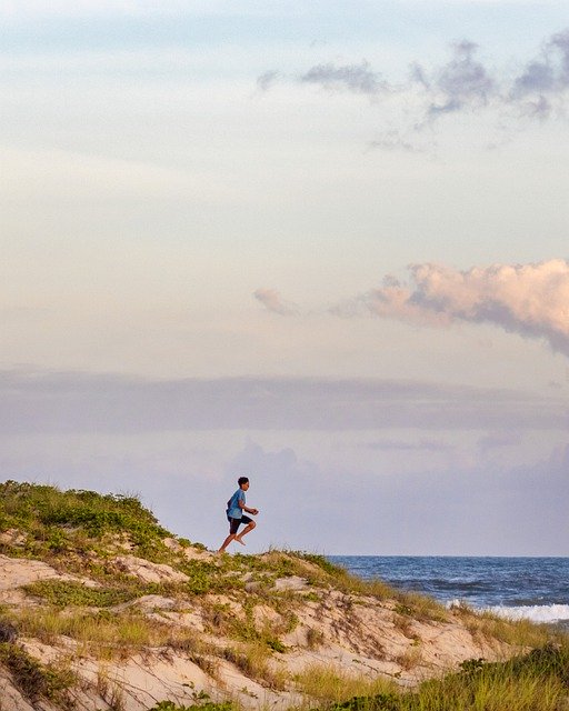 Free download running man beach sand dunes goal free picture to be edited with GIMP free online image editor