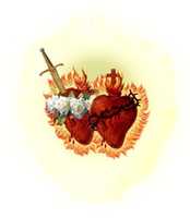 Free download Sacred Heart Immaculate Heart v1 png free photo or picture to be edited with GIMP online image editor