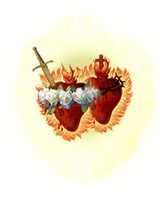 Free download Sacred Heart Immaculate Heart v2 png free photo or picture to be edited with GIMP online image editor