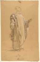 Free download Saint Remi (lower register; study for wall paintings in the Chapel of Saint Remi, Sainte-Clotilde, Paris, 1858) free photo or picture to be edited with GIMP online image editor