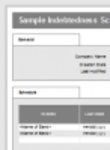 Free download Sample Indebtedness Schedule Microsoft Word, Excel or Powerpoint template free to be edited with LibreOffice online or OpenOffice Desktop online