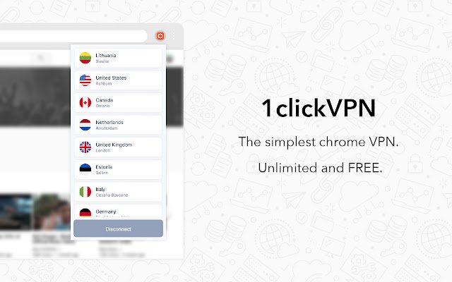 1clickVPN VPN miễn phí dành cho Chrome từ cửa hàng Chrome trực tuyến sẽ chạy với OffiDocs Chromium trực tuyến