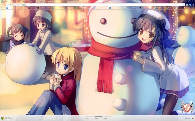 2014 Christmas Anime theme 2/13 1366x768 de Chrome web store para ejecutarse con OffiDocs Chromium en línea