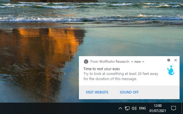 20/20/20 Reminders  from Chrome web store to be run with OffiDocs Chromium online