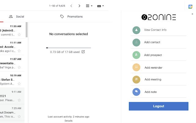 20NINE  from Chrome web store to be run with OffiDocs Chromium online