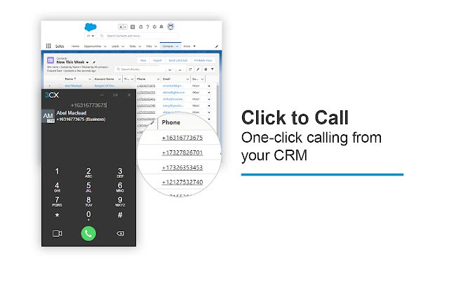 3CX Click2Call  from Chrome web store to be run with OffiDocs Chromium online