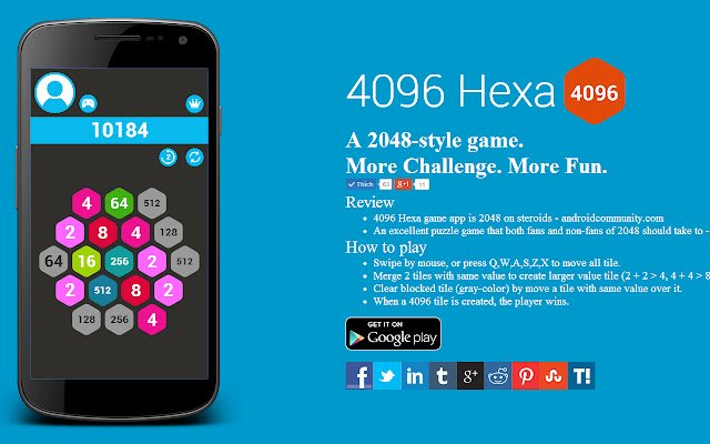 4096 Hexa da Chrome Web Store para ser executado com o OffiDocs Chromium online