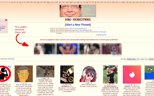 Pemblokir iklan 4chan dari toko web Chrome untuk dijalankan dengan OffiDocs Chromium online