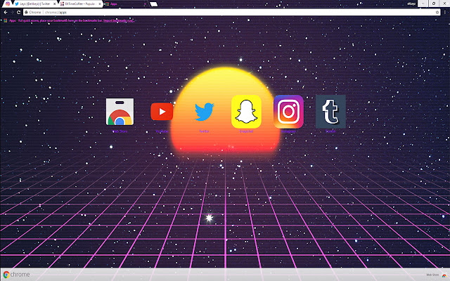 80s Style Retro Neon Grid LEAFYISHERE *1080P*  from Chrome web store to be run with OffiDocs Chromium online