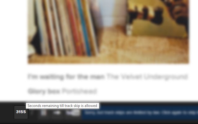 8tracks Seconds till skip  from Chrome web store to be run with OffiDocs Chromium online