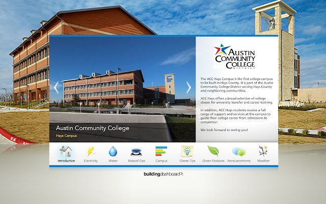 ACC Hays Campus Building Dashboard  from Chrome web store to be run with OffiDocs Chromium online