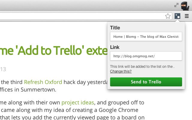 أضف رابطًا إلى trello من متجر Chrome الإلكتروني ليتم تشغيله باستخدام OffiDocs Chromium عبر الإنترنت