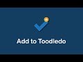 Add to Toodledo  from Chrome web store to be run with OffiDocs Chromium online