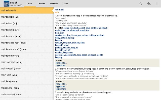 Advanced English Dictionary and Thesaurus  from Chrome web store to be run with OffiDocs Chromium online