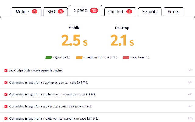 Advanced Site Checker  from Chrome web store to be run with OffiDocs Chromium online