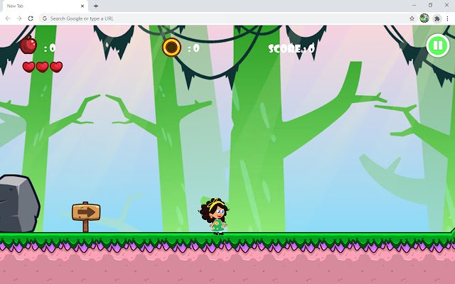 Adventure Girl Platform Game  from Chrome web store to be run with OffiDocs Chromium online