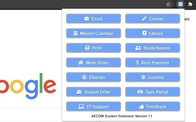 AECOM Student Extension  from Chrome web store to be run with OffiDocs Chromium online